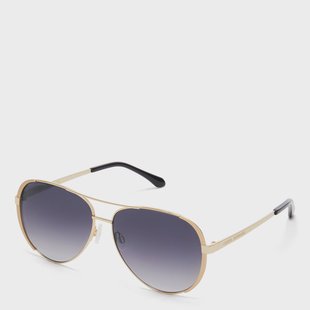 Isabel Bernard La Villette Ruby goudkleurige aviator zonnebril met zwarte glazen voor dames