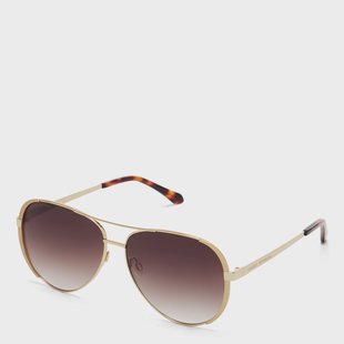 Isabel Bernard La Villette Ruby goudkleurige aviator zonnebril met bruine glazen voor dames