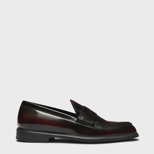 Isabel Bernard Vendôme Blandine bordeaux rode loafers van spazzolato leer voor dames