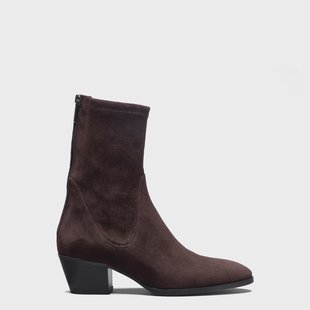 Isabel Bernard Vendôme Estelle Bruine Stretch Suède Boots voor dames