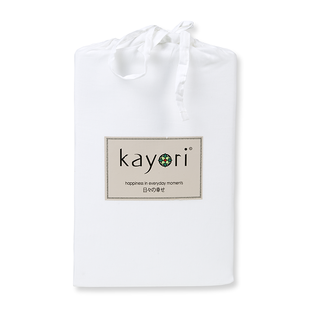 Sale - Kayori Biologisch - Kai - Hoeslaken - Katoen - 160/200-210 - Wit - Verkoelend Slapen