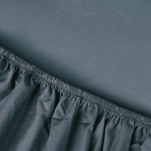 Sale - Kayori Biologisch - Kai - Topper Hoeslaken - Katoen - 90/210-220 - Denim - Verkoelend Slapen