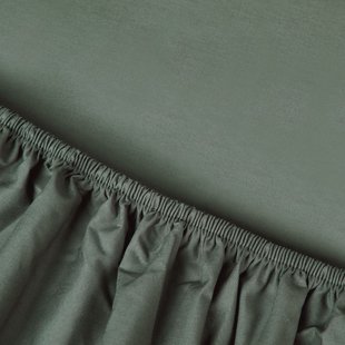 Sale - Kayori Biologisch - Kai - Topper Hoeslaken - Katoen - 200/200-210 - Groen - Verkoelend Slapen