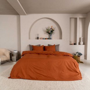 Sale - Kayori - Kai - Dekbedovertrek - Katoen - 260/200-220 - Caramel - Verkoelend Slapen