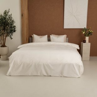 Sale - Kayori - Eji - Dekbedovertrek - Egyptisch perkal - 240/200-220 - Wit - Verkoelend Slapen