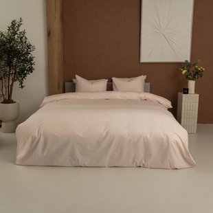 Sale - Kayori - Eji - Dekbedovertrek - Egyptisch perkal - 140/200-220 - Nude - Verkoelend Slapen
