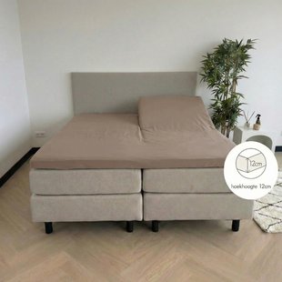 Kayori Biologisch Sota - Splittopper Hoeslaken-Tencel - 140-160/200-220-Taupe - Verkoelend Slapen