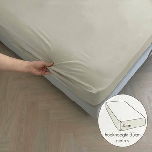 Kayori Biologisch Sota - Hoeslaken - Tencel -  80-100/200-220 - Saliegroen - Verkoelend Slapen
