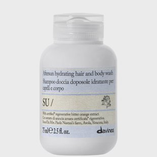 Davines SU aftersun hydrating hair and body wash travel size (75 ml)