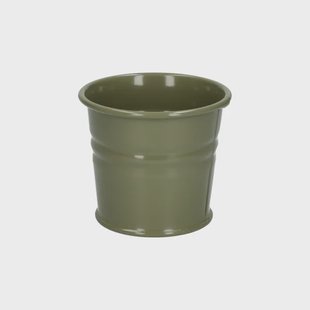 Bloempot, zink, olijfgroen, &Oslash;7 cm