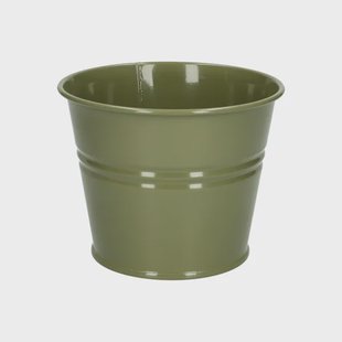Bloempot, zink, olijfgroen, &Oslash;14,5 cm