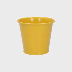 Bloempot, zink, bremgeel, &Oslash;11 cm