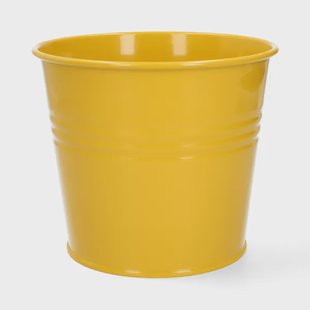 Bloempot, zink, bremgeel, &Oslash;17 cm