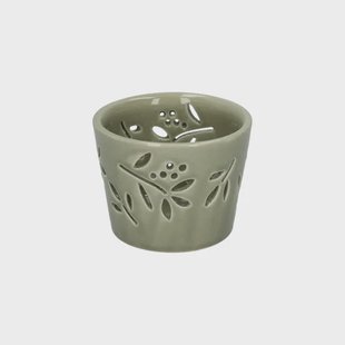Waxinelichthouder, porselein, lichtgroen, &Oslash;7 x 5,5 cm
