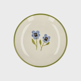 Ontbijtbord, steengoed, viooltjes, &Oslash;21 x H 2,5 cm