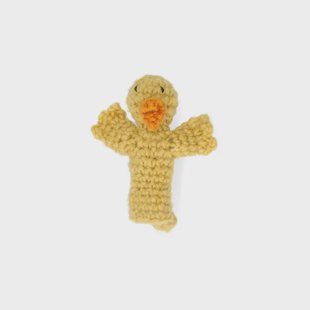 Vingerpopje, kip, wol, 8 cm