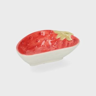 Schaaltje aardbei, steengoed, 13 x 10 x 3,5 cm