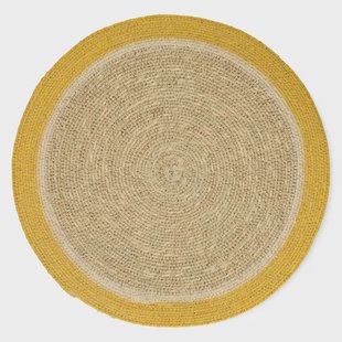 Placemat naturel, zeegras, geel, &Oslash;38 cm