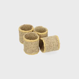 Servetringen, zeegras, geel, &Oslash;4 cm x 4,5 cm