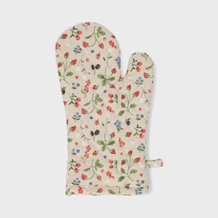 Ovenwant, GOTS bio-katoen, rood fruit, 32 x 14 cm