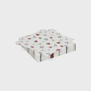 Servetten, papier, rood fruit, 33 x 33 cm