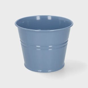 Bloempot, zink, zeeblauw, &Oslash;14,5 cm