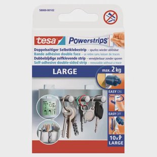 Tesa Powerstrips Strips Groot Wit - 10 Stuks