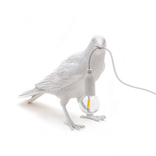 Bird Lamp Waiting Tafellamp Buiten Wit SELETTI - Terras - Designer - Kunststof
