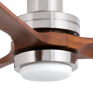 LED plafondventilator Lantau L, Ø 132 cm, nikkel/donker grenen Lantau L LED FARO BARCELONA - Woonkamer - Metaal