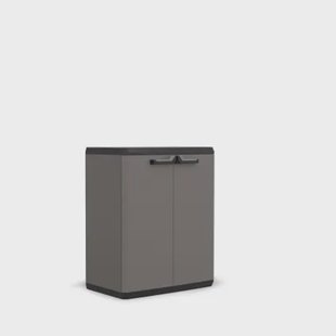 Keter Lage Kast Piu Met 1 Plank 68x39x83cm Donkergrijs/zwart
