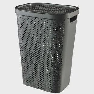 Curver Wasmand Infinity Dots Antraciet 60l - 100% Recycled