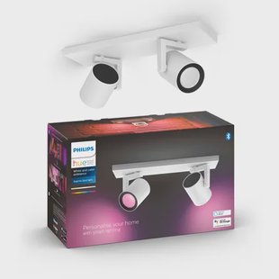 Philips Hue Opbouwspot Argenta Wit 2x5,7w