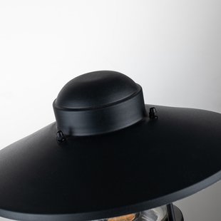 Klampenborg sokkellamp, zwart, PIR-sensor, IP44 Elstead - Scandinavisch - Metaal - Met lampenkap