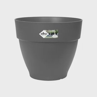 Elho Bloempot Vibia Campana - Kunststof - Zwart - Diam.25xh21cm