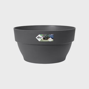 Elho Bloempot Vibia Campana - Kunststof - Zwart - Diam.27xh13,9cm