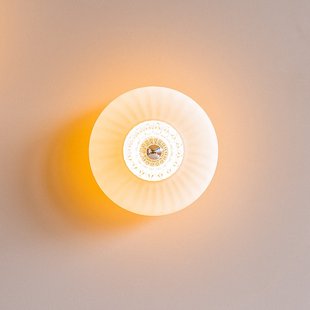 New Wave Optik XL wandlamp, opaalwit, Eyeball New Wave Optic XL DESIGN BY US - Woonkamer - Designer - Glas - 1 lamp