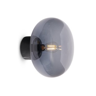 Karl-Johan LED wandlamp zwart/opaal New Works - Woonkamer - Modern - Glas - 1 lamp