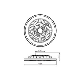 LED plafondventilator Gamer Big zwart DC stil RGB Mantra Iluminación - Woonkamer - Modern - Kunststof
