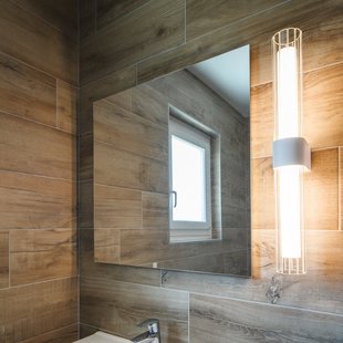 Lygant dubbele LED wandlamp, wit, IP44, aluminium, glas SLV - Badkamer - Modern - Meerdere lampen