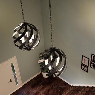 Blacksmith hanglamp Ø66 cm, zwart, 5-lamps, IP44 Quintiesse - Woonkamer - Vintage / Retro - Metaal - Meerdere lampen