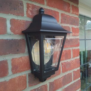 Deco Lane buitenwandlamp, zwart, aluminium, IP44 Elstead - Terras - Maritiem - Lantaarn