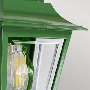 Deco Lane buitenwandlamp, groen, aluminium, IP44 Elstead - Terras - Maritiem - Lantaarn