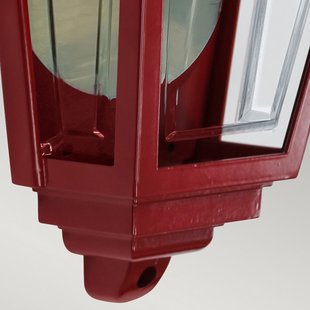 Deco Lane buitenwandlamp, rood, aluminium, IP44 Elstead - Terras - Maritiem - Lantaarn