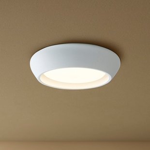 Fjord plafondlamp, wit, gips, Ø 28 cm, GX53 Beacon Lighting - Woonkamer - Gips / Klei - Rond