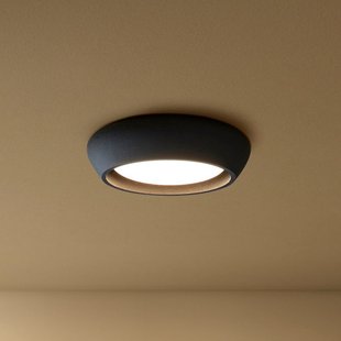 Fjord plafondlamp, zwart, gips, Ø 28 cm, GX53 Beacon Lighting - Woonkamer - Gips / Klei - Rond
