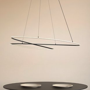 Gavril LED hanglamp, zwart, dimbaar, 100 cm Lucande - Woonkamer - Modern - Metaal - Meerdere lampen