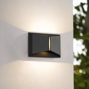 Anlira LED buiten wandlamp, up &amp; down, IP65, zwart Lindby - Terras - Modern - Metaal - Hoekig