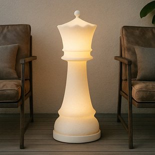 Majesté terraslamp, wit, 107 cm, IP65 Lucande - Designer - Kunststof
