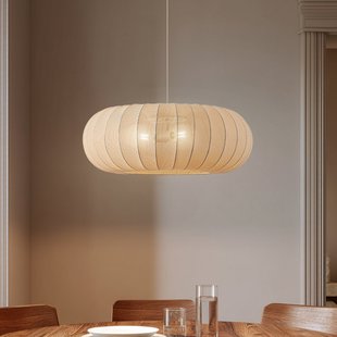 Helin hanglamp, Ø 70 cm, textiel, beige, 3 x E27 Lindby - Woonkamer - Scandinavisch - Stof - 1 lamp