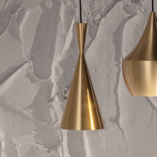 Beat Tall LED hanglamp, zwart, Ø 19 cm Tom Dixon - Woonkamer - Designer - Messing - 1 lamp